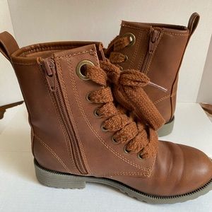 Girls Size 13 Brown Combat Boots